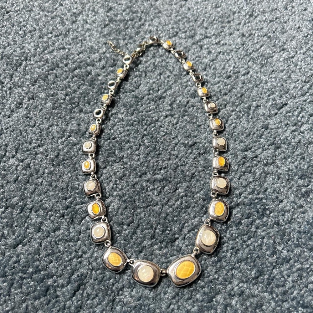 beautiful gemstone silver necklace